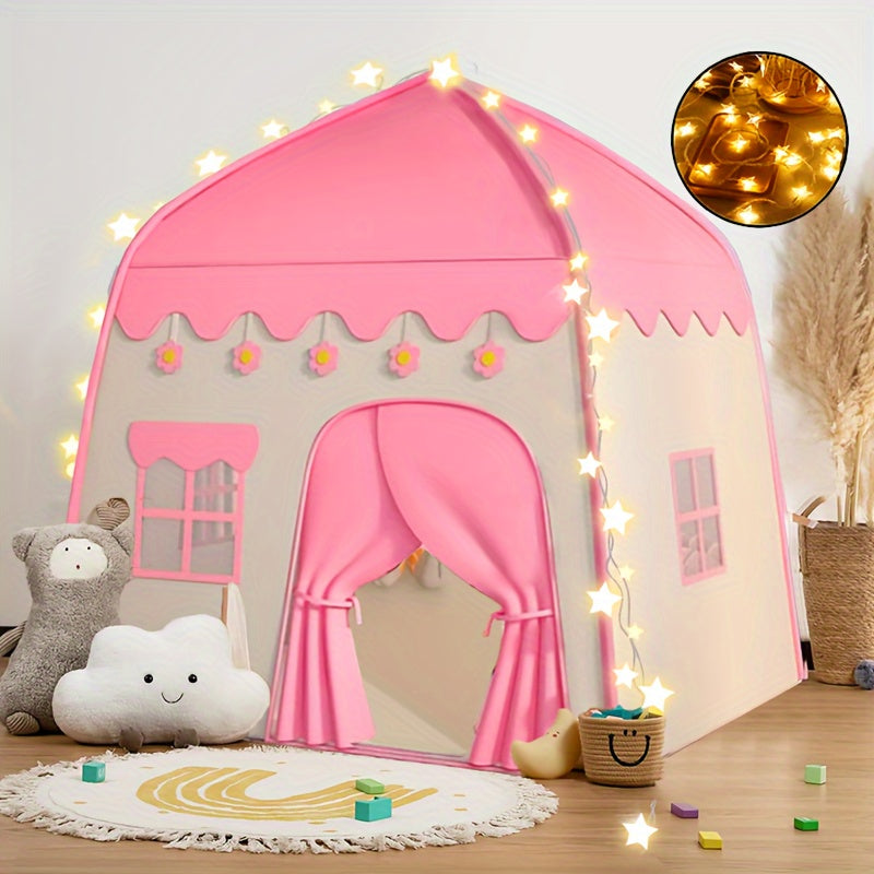 Tenda da Principessa per Bambini con Design di Fiori – Con Illuminazione a Stelle e Accessori per Giocattoli