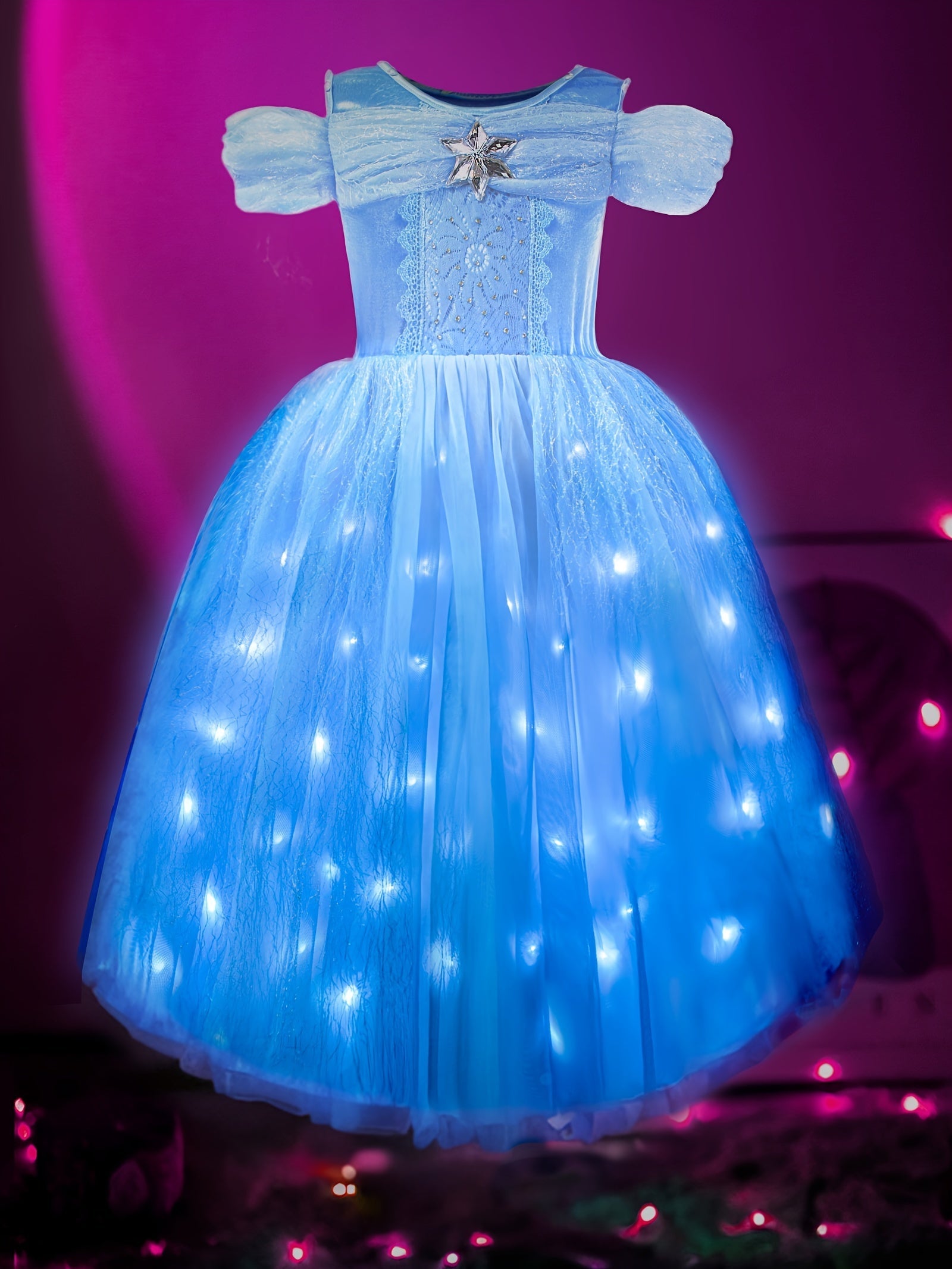 Abito Tutu Magico con LED per Bambine - Esperienza Festiva Incantevole