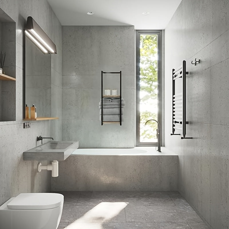 Portasciugamani Industriale con Mensole – Mobili da Parete Eleganti e Funzionali