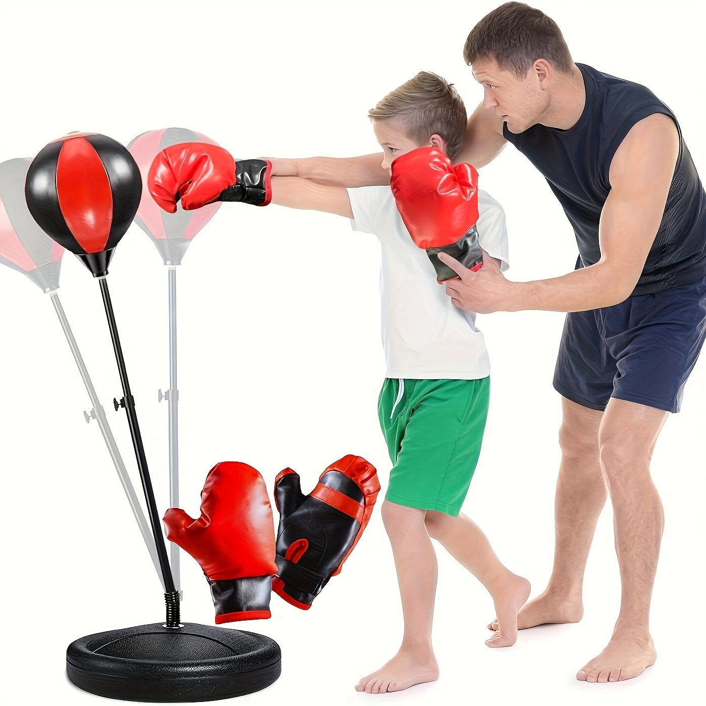 Borsa da Boxe Junior - Borsa da Boxe Regolabile con Guanti per Bambini
