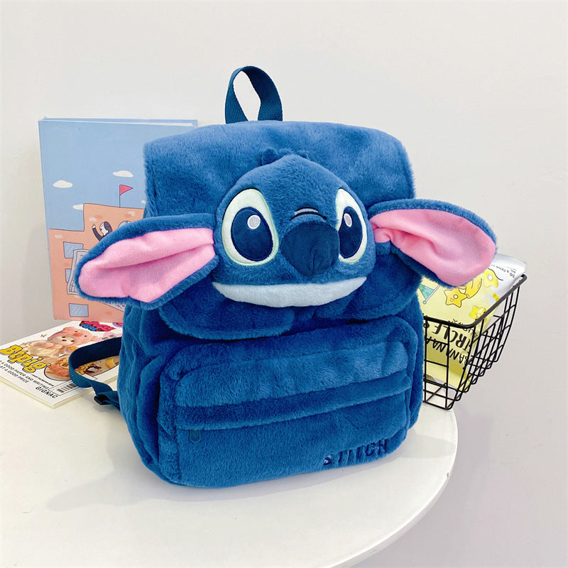 Zaino in Peluche Disney Stitch per Bambini – Carino e Resistente per Scuola e Uso Quotidiano