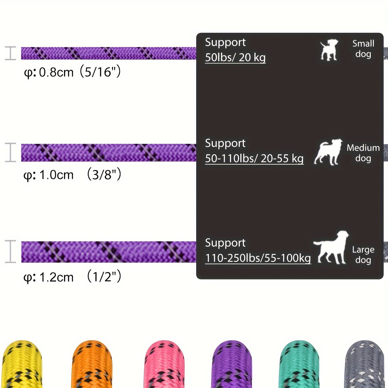 Guinzaglio Riflettente per Cani con Impugnatura Imbottita – Regolabile e Durevole per Tutti i Cani