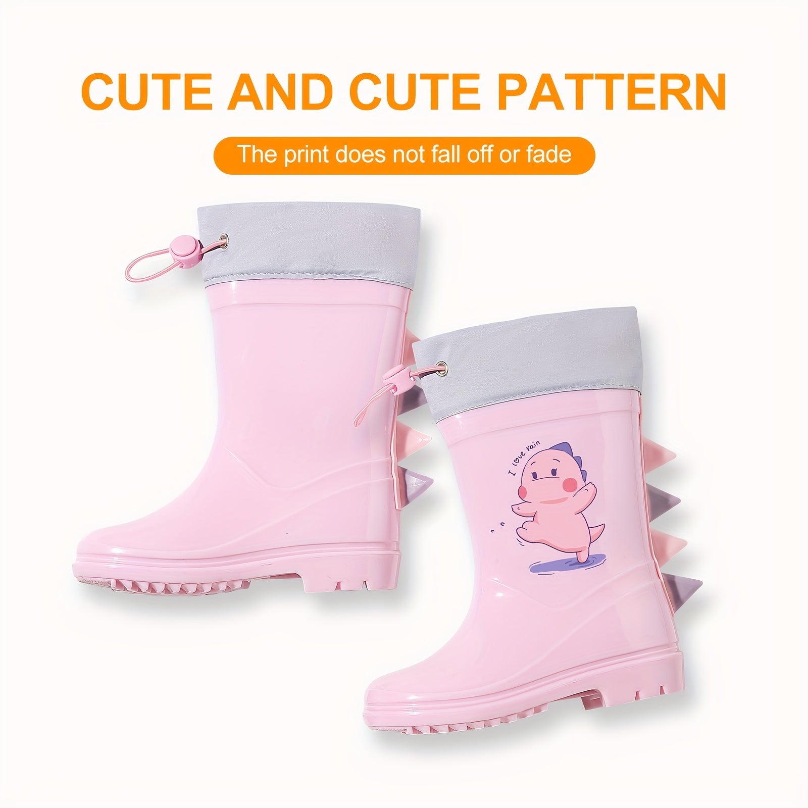 Dino Splash Stivali per Bambini - Divertente Protezione per Giornate Piovose