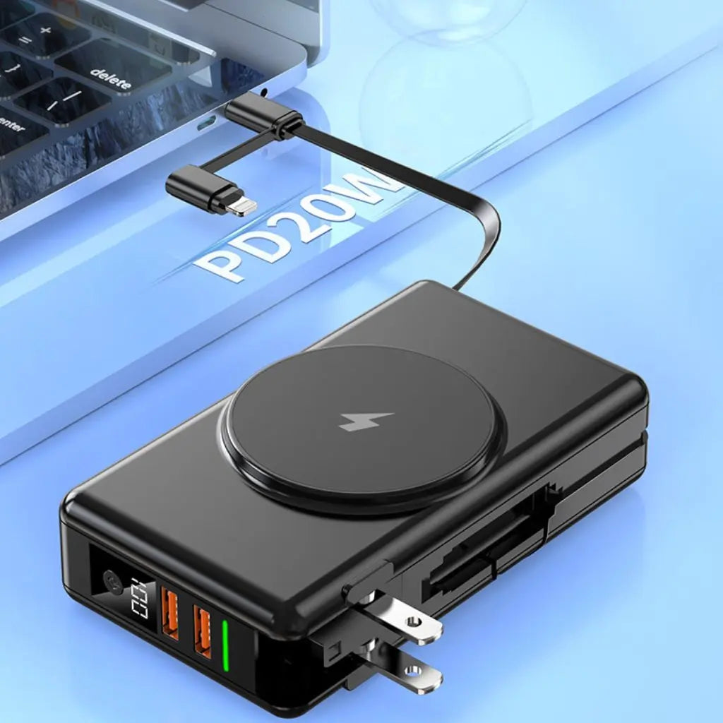 EnergieMate 5-in-1 Powerbank – Compagno di viaggio intelligente con 15.000mAh