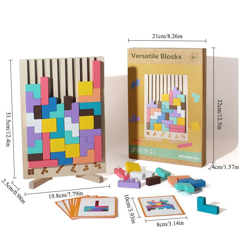 Puzzle Tetris in Legno per Bambini – Educativo e Creativo