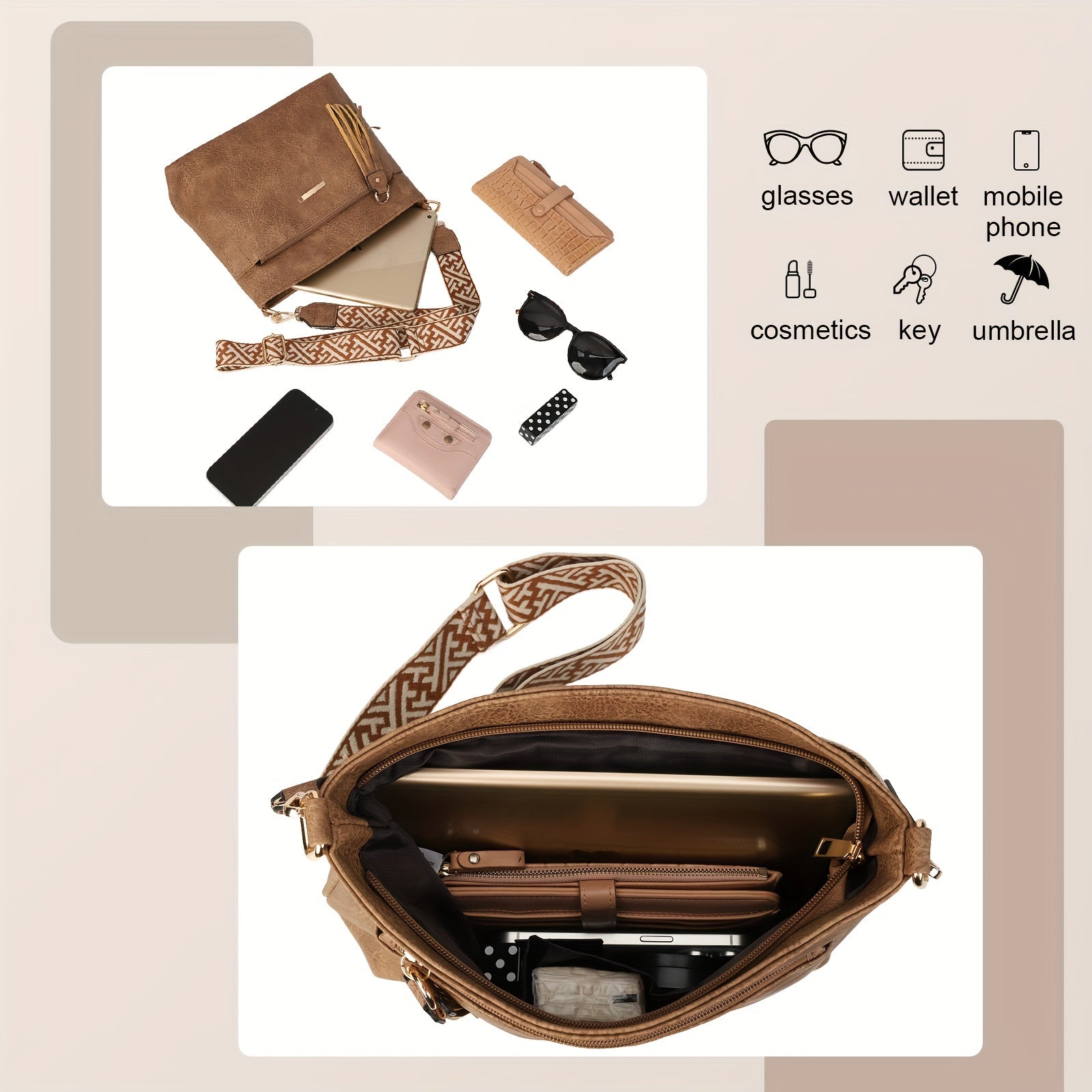 Chique PU Borsa a Spalla – Elegante e Spaziosa per Ogni Occasione