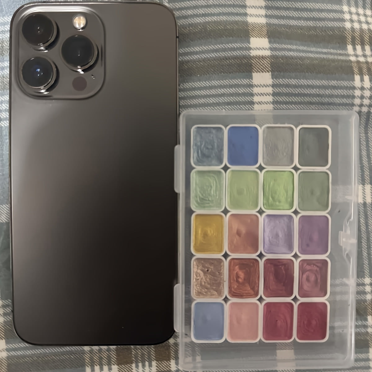 Set di Acquerelli Perlati – 20 Colori in Forma Solida per Pittura e Calligrafia