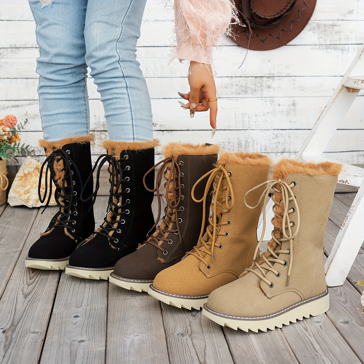 Stivali Invernali Lieke con Lacci - Per Stile e Calore