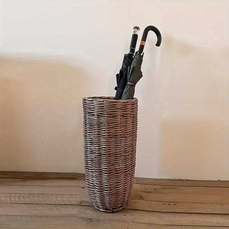 Cesto Vintage in Salice Intrecciato - Elegante e Funzionale per Ogni Casa