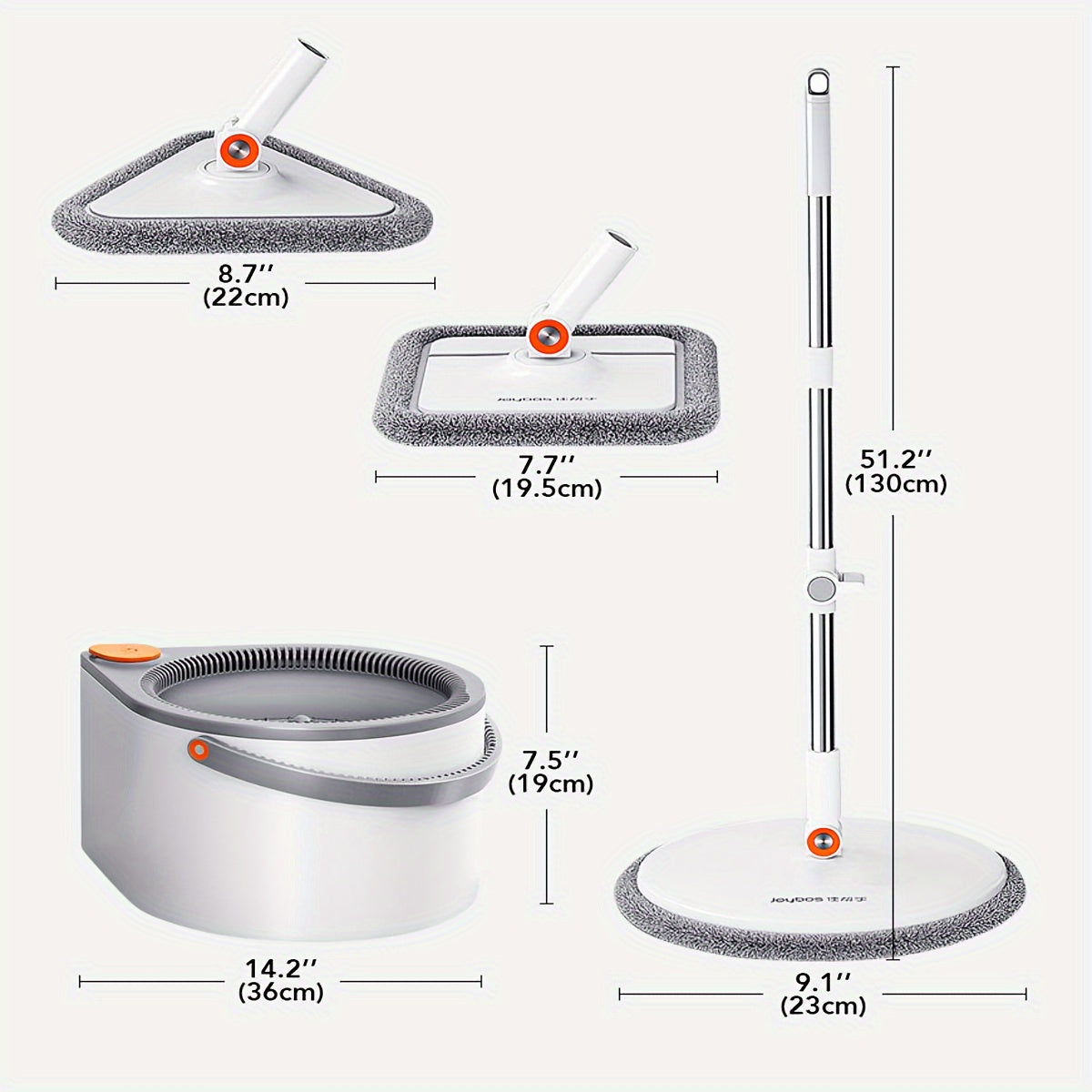 Set di Mop Rotante FlexiClean – Senza Mani, Regolabile ed Efficiente nella Pulizia