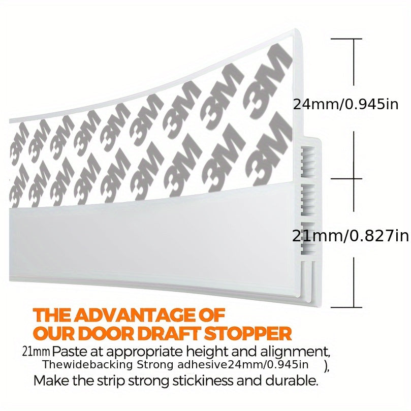 Paraspifferi per Porta - Raschietto per Porta in Silicone con Forte Colla e Isolamento Acustico