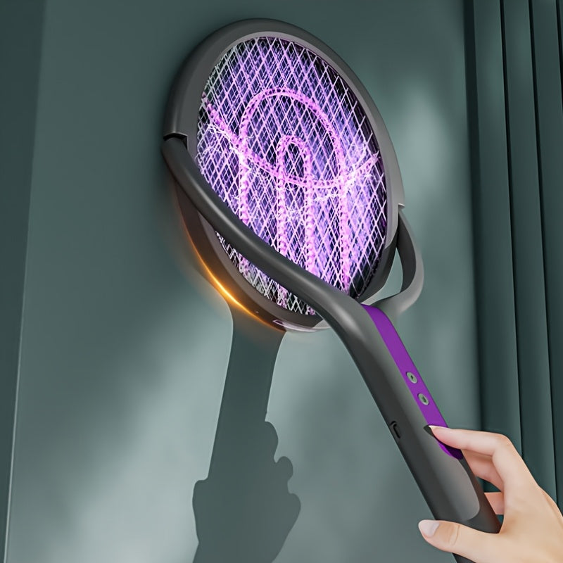 Zapper Elettrico Pieghevole per Zanzare – Ricaricabile con Manico Estensibile