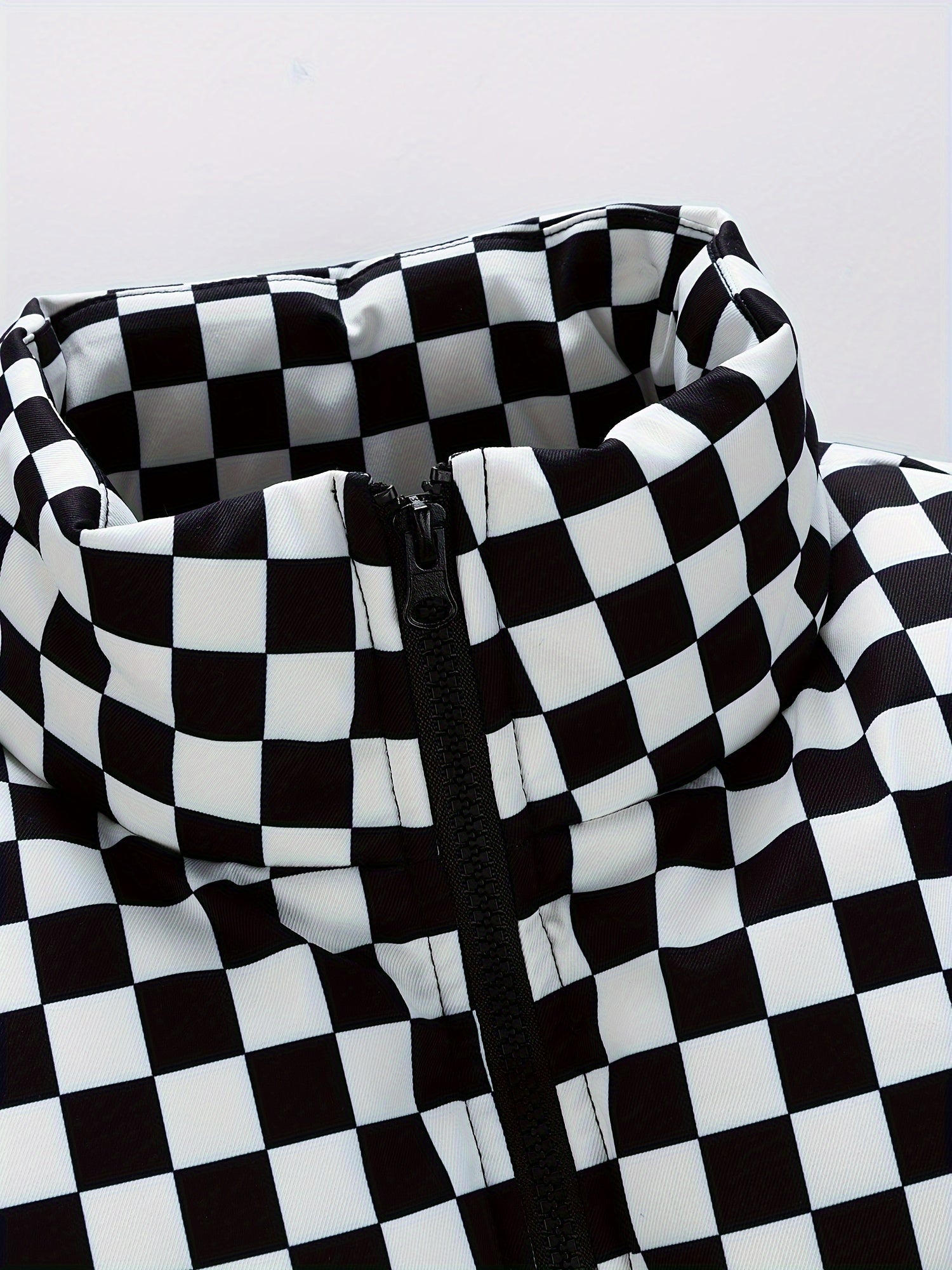 Giacca Puffer a Quadri Elegante per Uomini – Giacca Invernale Traspirante e Calda con Collo Alto