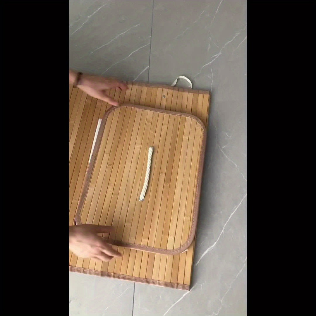 Cesto per la Biancheria in Bambù con Coperchio e Maniglie – Organizzazione Naturale e Salvaspazio