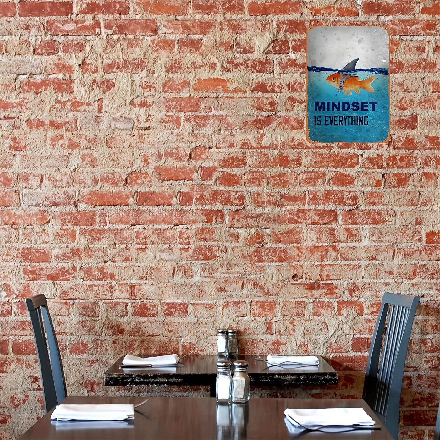 Targa metallica motivazionale – Per ispirazione in ogni ambiente