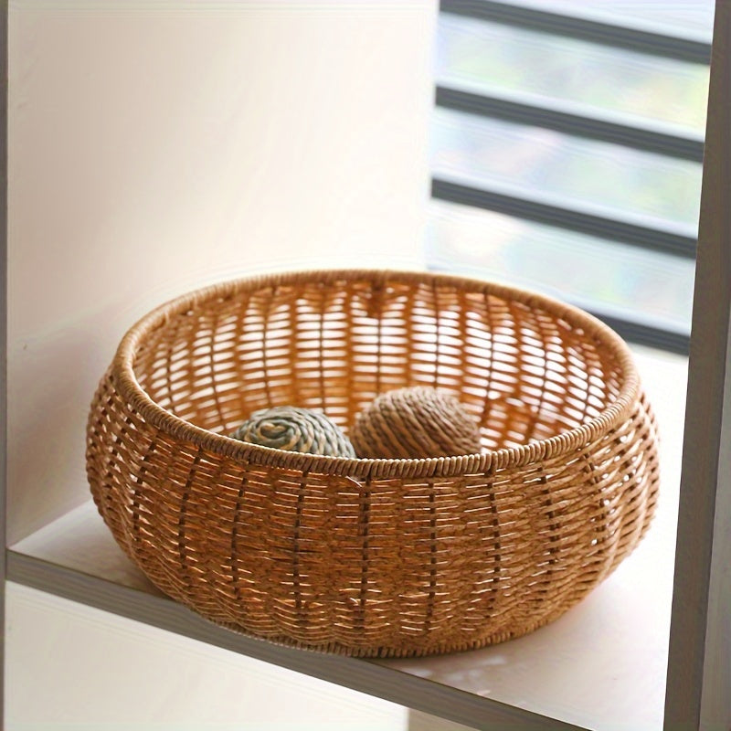 Cestino Woven Rustico con Coperchio - Versatile e Durevole