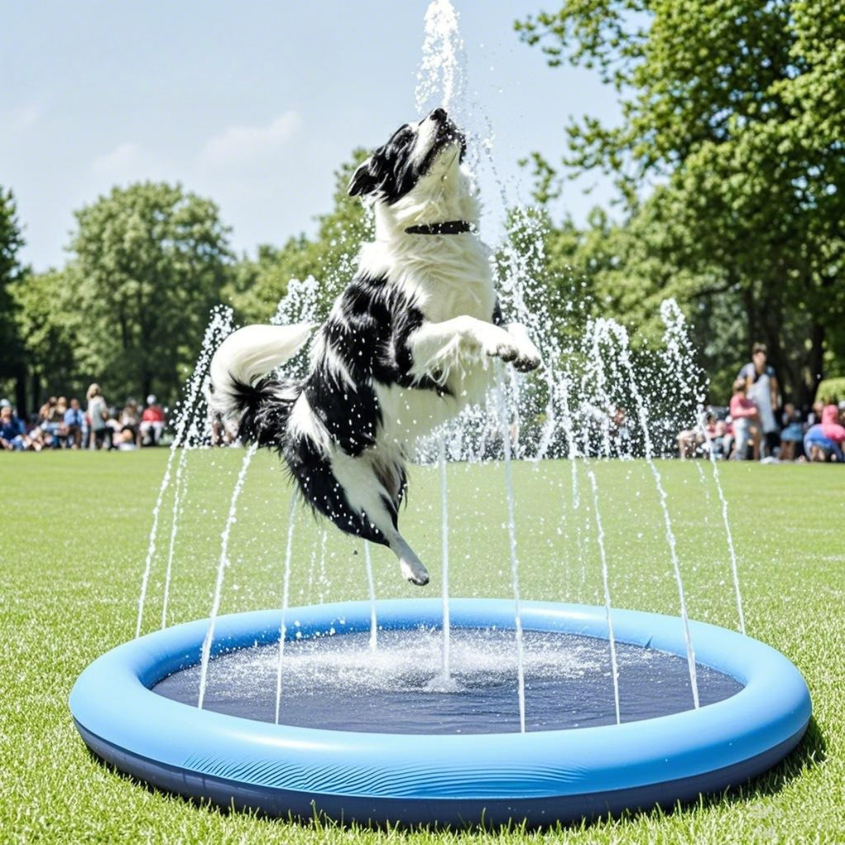 Pavimento Splash per Cani – Tappeto da Gioco Rinfrescante con Fontana