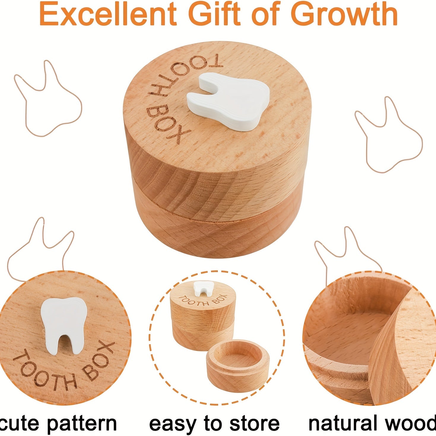 Scatola della Fatina dei Denti per Bambini - Scatola di Legno come Ricordo e Souvenir