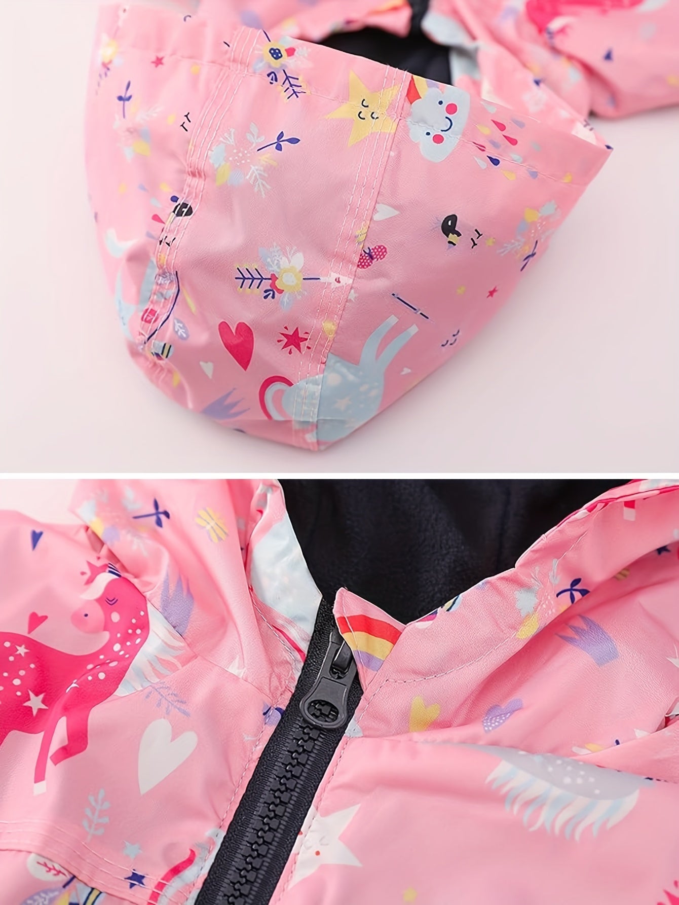 Set Due Pezzi Leggero per Ragazze – Giacca Impermeabile con Cappuccio e Pantaloni per Avventure all'Aperto