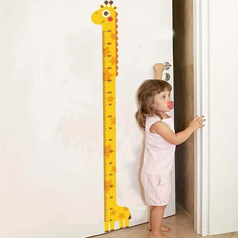 Adorabile Giraffa Crescita Misuratore per Bambini - Facile da Attaccare e Con Coda Colorata
