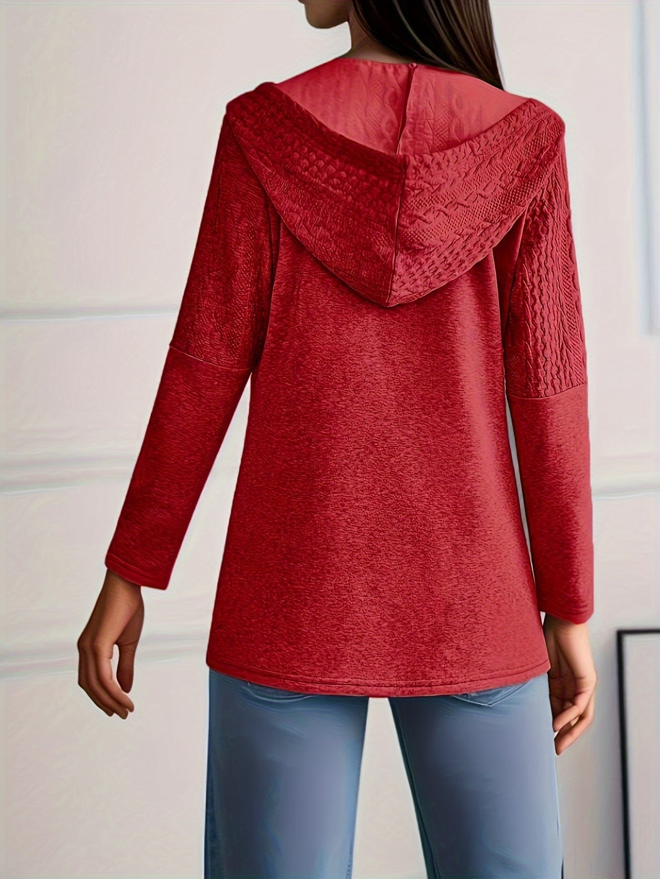 Giacca Hoodie In Maglia Luna - Elegante e Confortevole per Donne in Autunno e Inverno