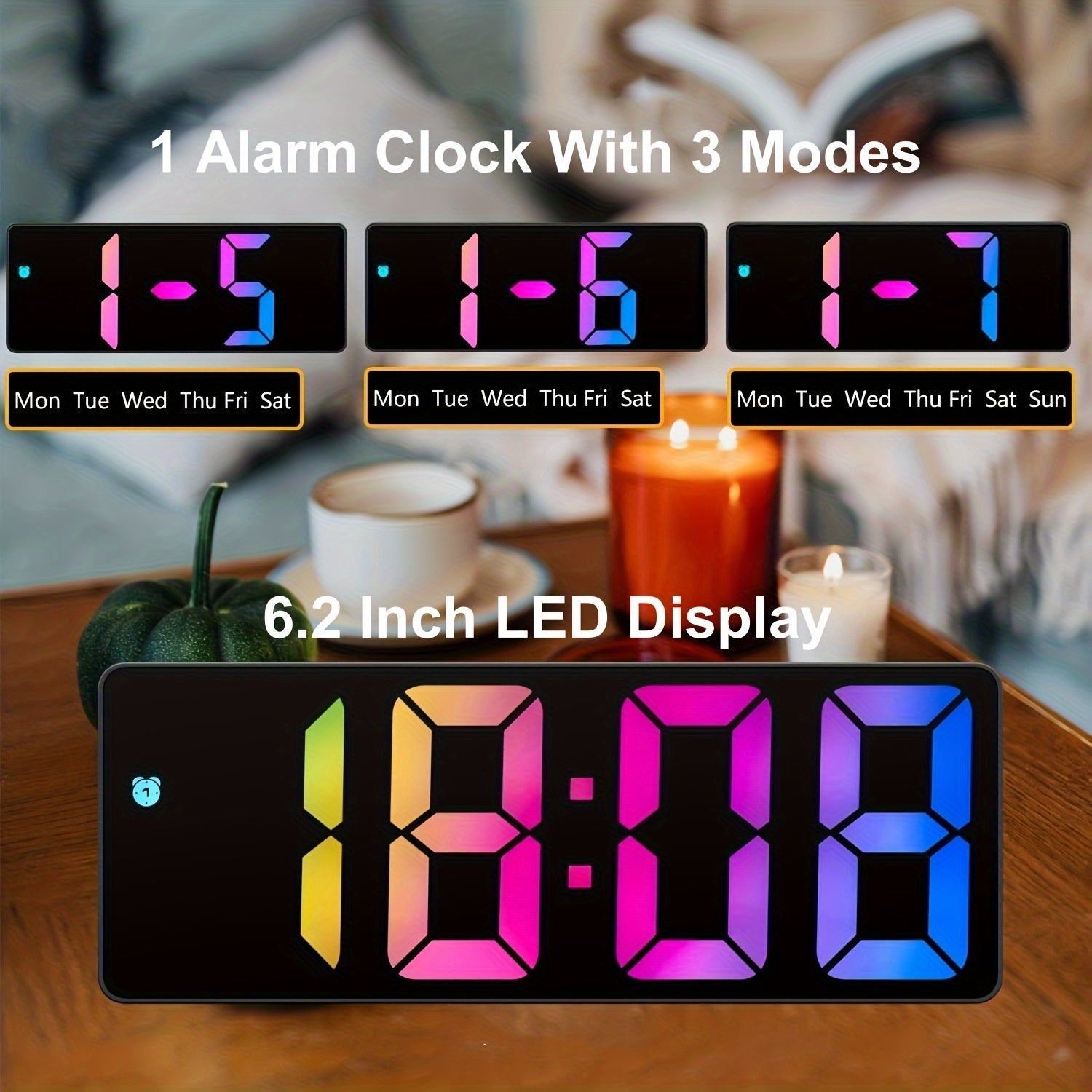 Orologio Digitale LED Colorato - Per un Inizio di Giornata Allegro