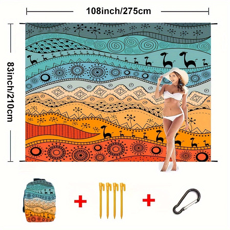 TropiComfort Tappeto da Spiaggia Oversize – Ampio, Durevole e Resistente alla Sabbia