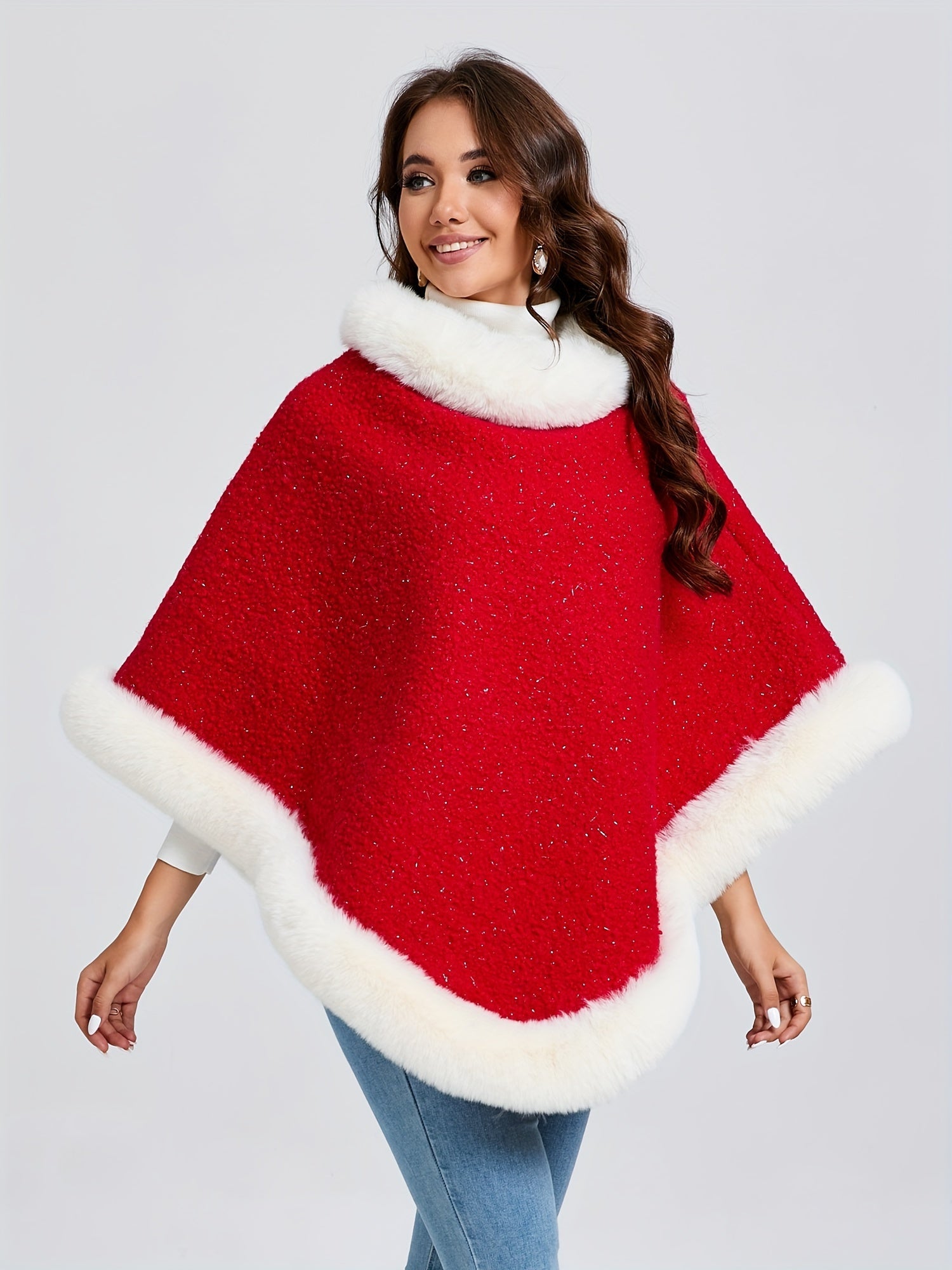 Liselotte Fluffy Poncho - Calore e Comfort per le Giornate Fredde