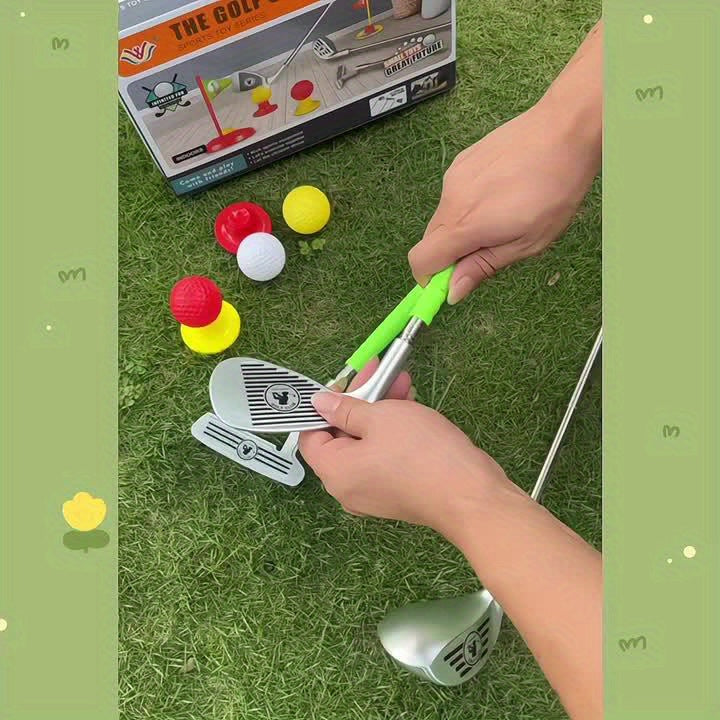 Set da Golf per Bambini - Mazze Regolabili e Obiettivi per Divertimento Infinito