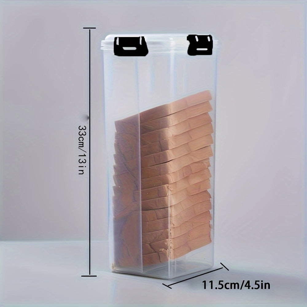 Scatola per Pane Trasparente con Coperchio Ermetico - Conservazione della Freschezza e Guida al Taglio