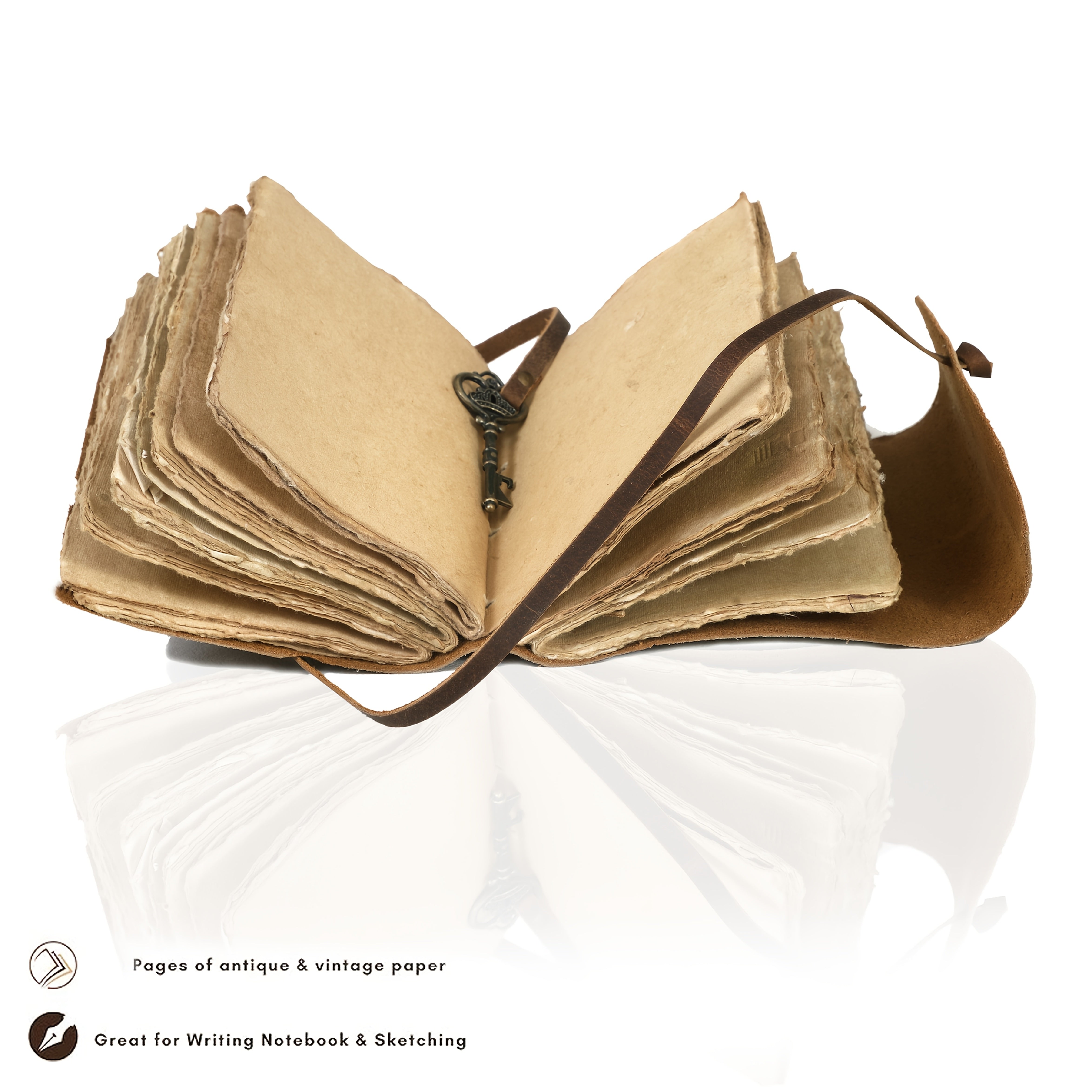 Quaderno Vintage Fatto a Mano con Aspetto in Pelle e Chiusura a Chiave – Per Spiriti Creativi