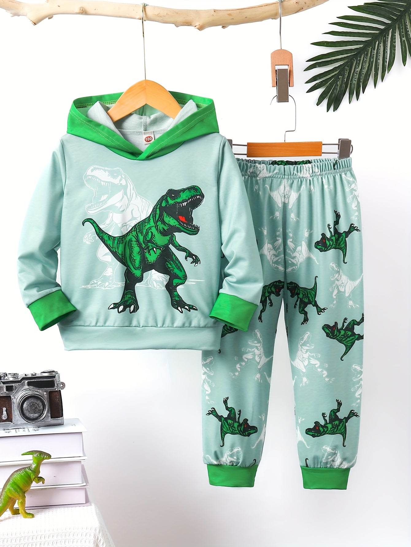 Set Felpa con Stampa Dino e Pantaloni – Confortevole e Stilos per Bambini