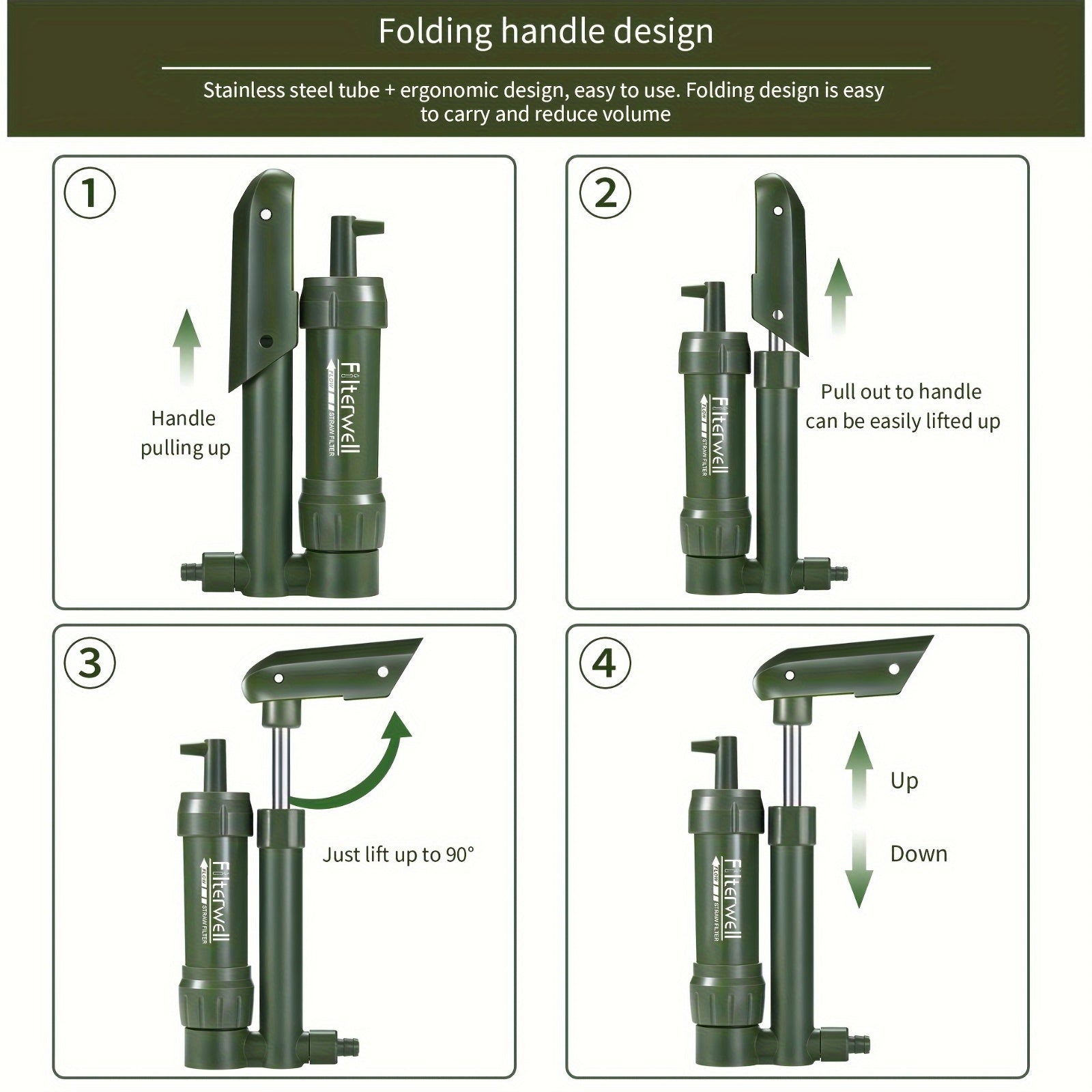 Filtro d'Acqua Pocket Pratico – Indispensabile per Campeggio e Avventure