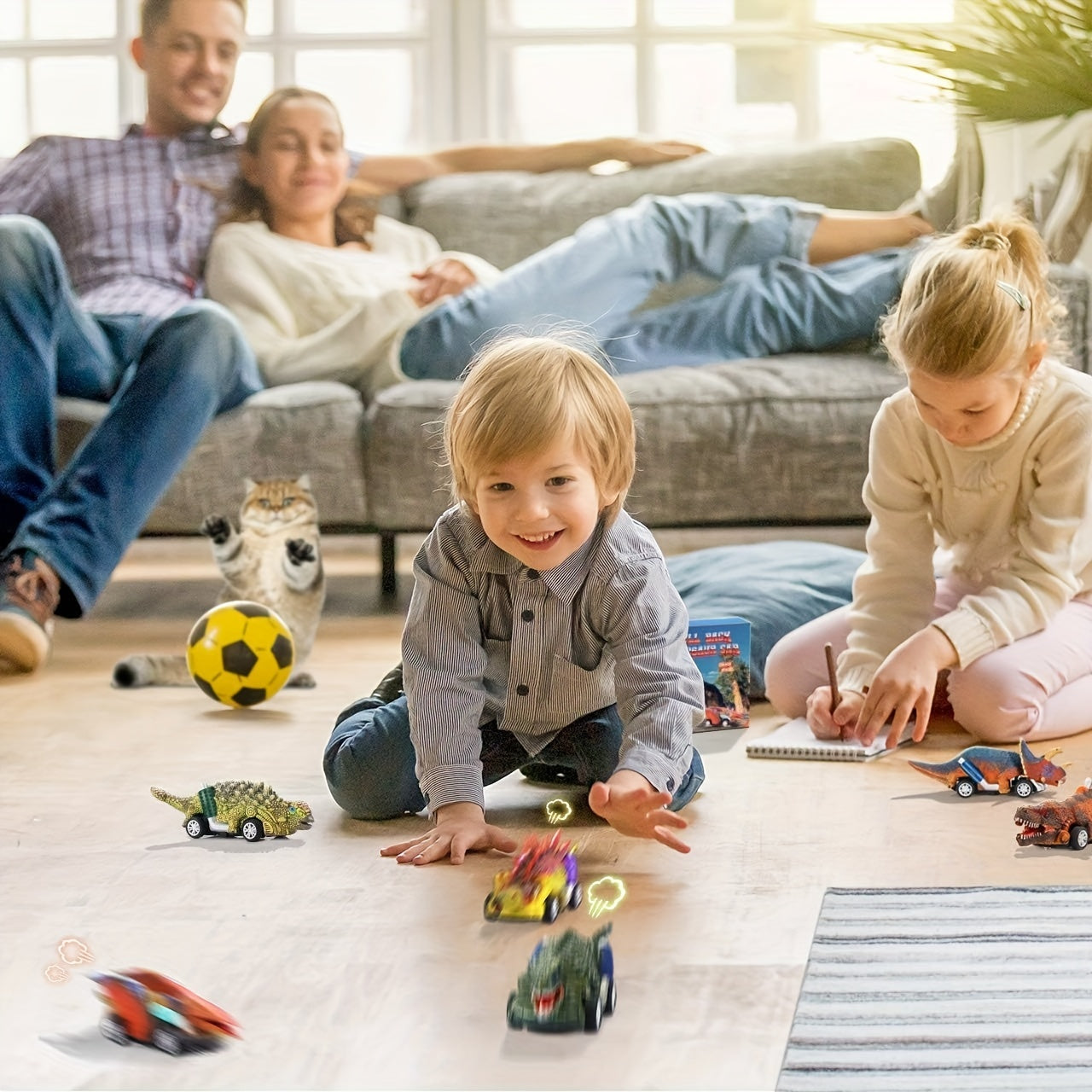 Set di Gioco Dino Racer - Veloci Veicoli Dino per Bambini Avventurosi