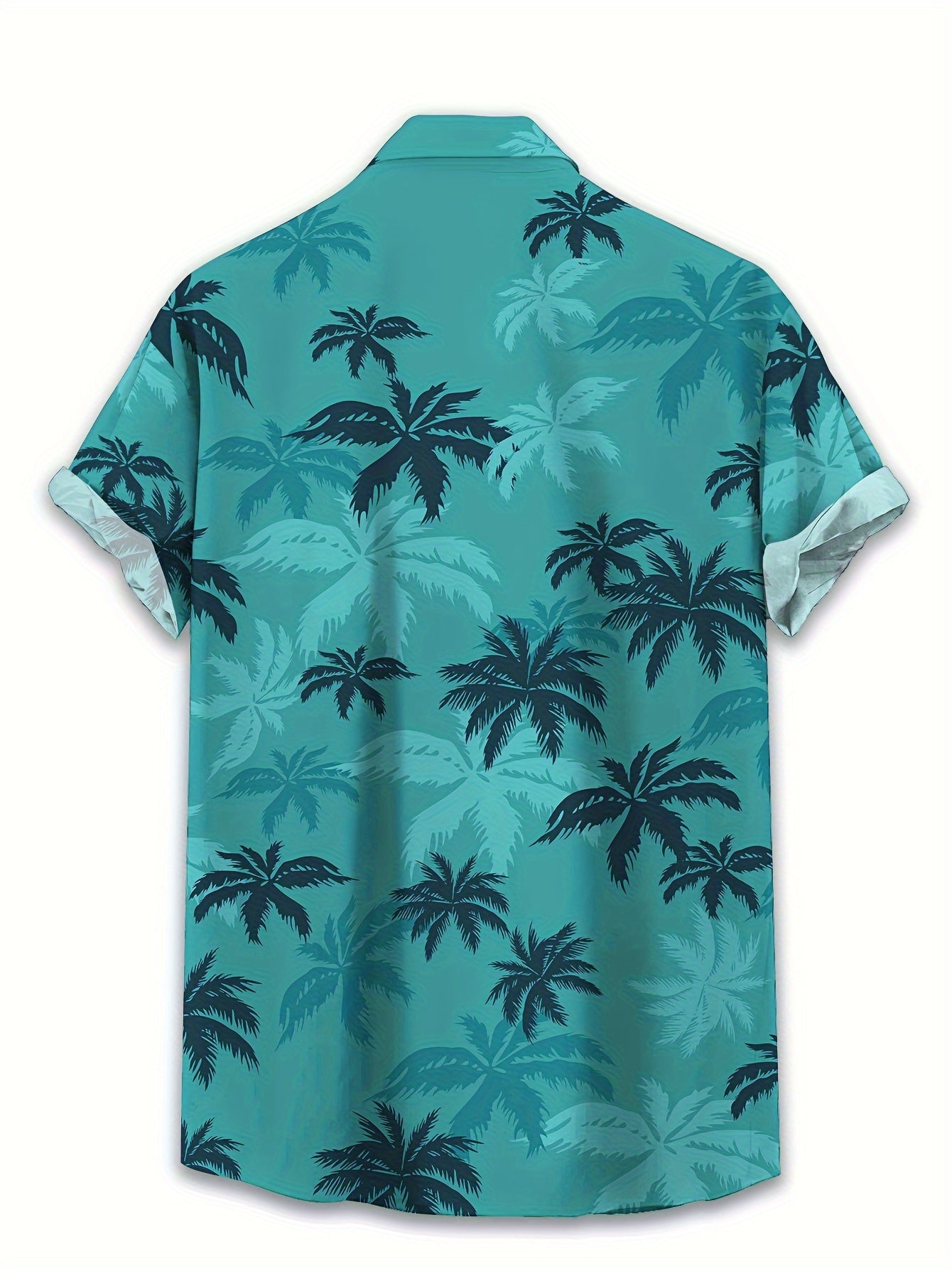 Camicia da Uomo con Stampa di Palme Tropicali – Maniche Corte e Look Casual per le Gite Estive