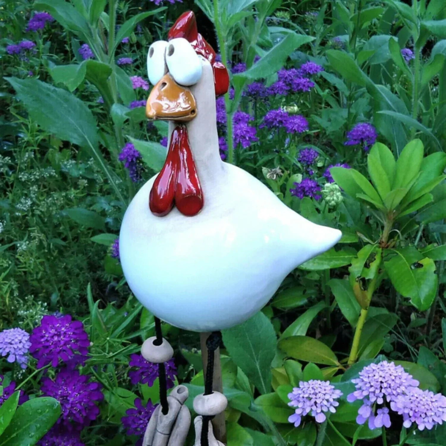 Decorazione Giocosa con Galline da Giardino - Accessori Allegri per Esterni