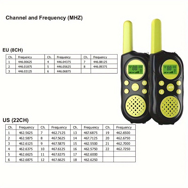 Walkie Talkie per Bambini - Lungo Raggio e Torcia per Avventure