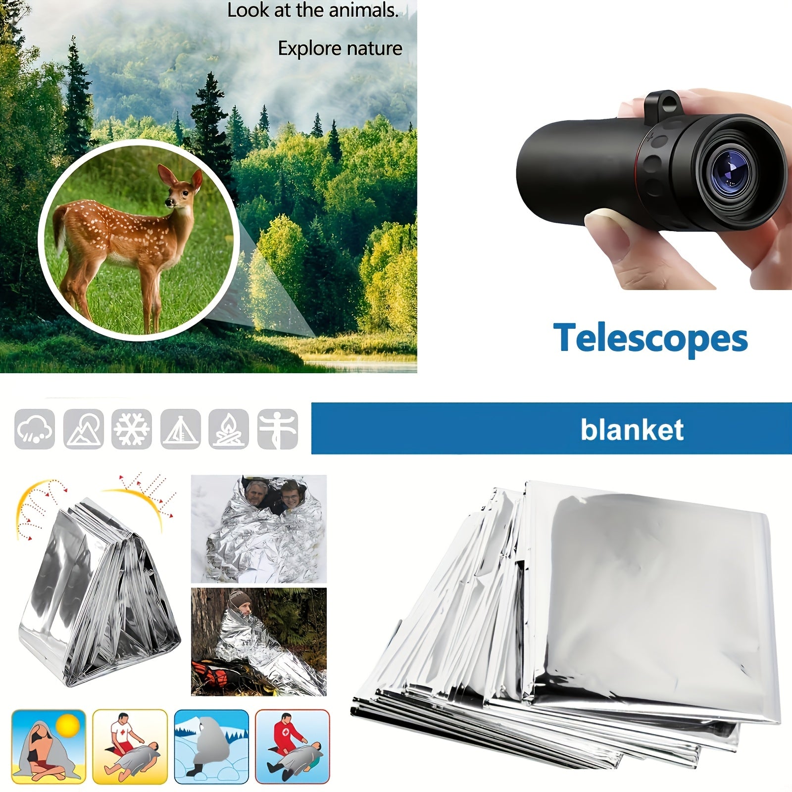 SurviveX Kit di Sopravvivenza Outdoor - Strumenti Essenziali per Avventure e Situazioni di Emergenza