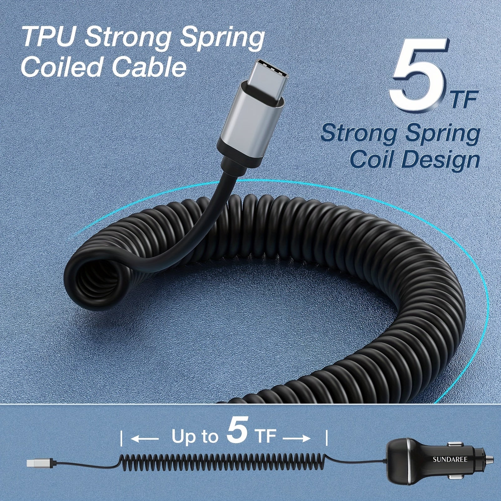 Caricabatterie per auto USB-C 51W a ricarica rapida – Per ricaricare rapidamente più dispositivi