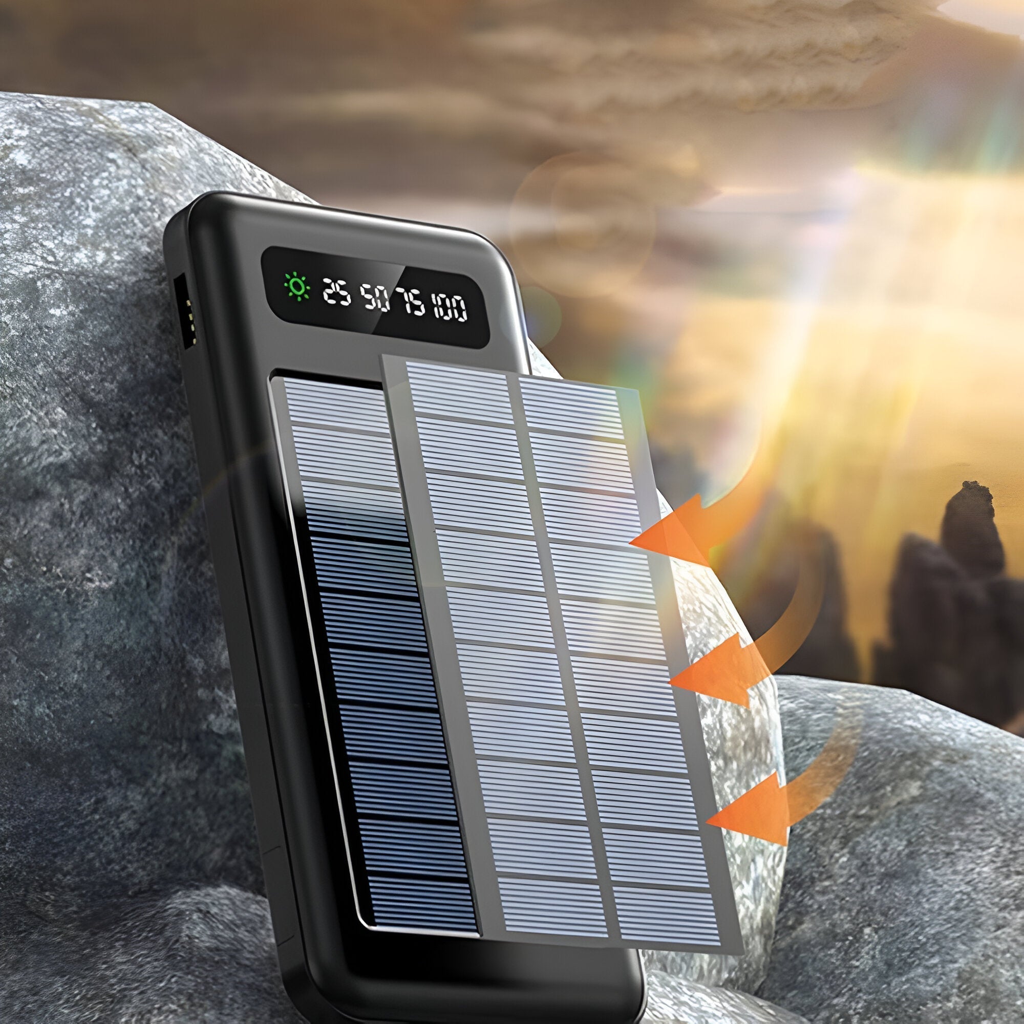 Powerbank Solare ad Alta Capacità 20.000mAh – Ricarica Veloce e Doppia