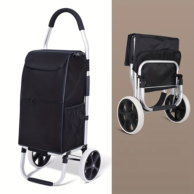 Carrello Portatile – Pieghevole con Borsa Rimovibile e Manico Telescopico