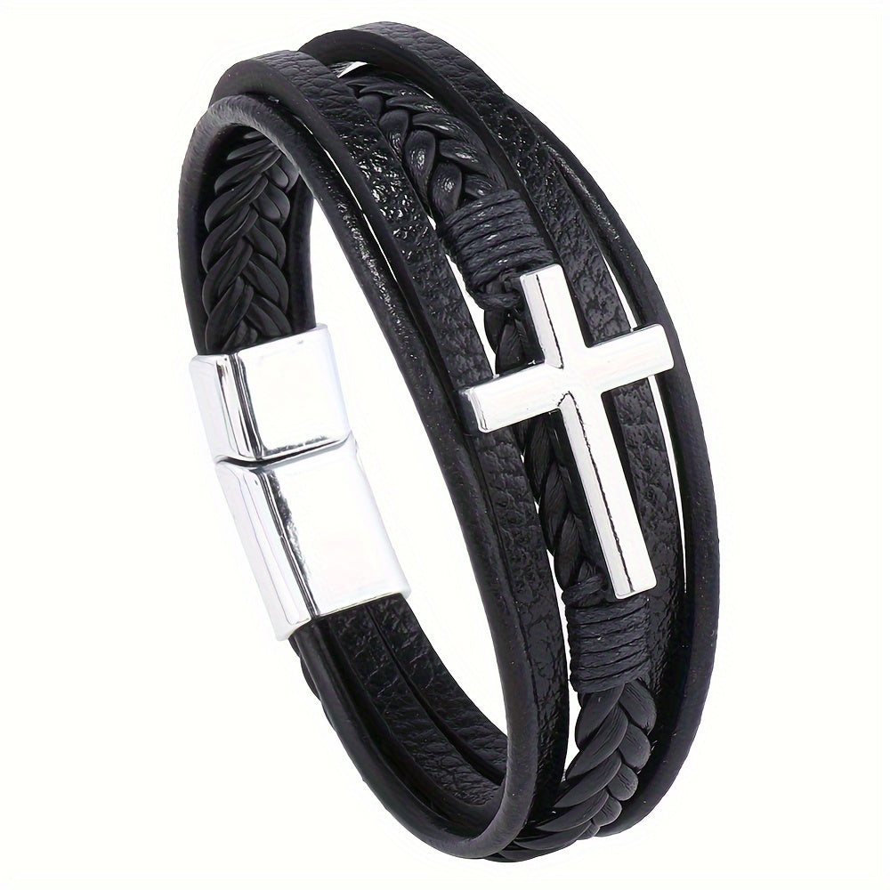 Bracciale in Pelle Spirituale - Per l'Uomo Moderno
