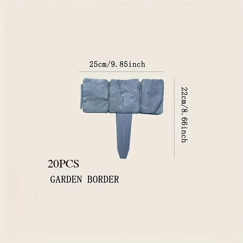 Set di Bordure da Giardino in Stile Pietra – Pratico e Decorativo