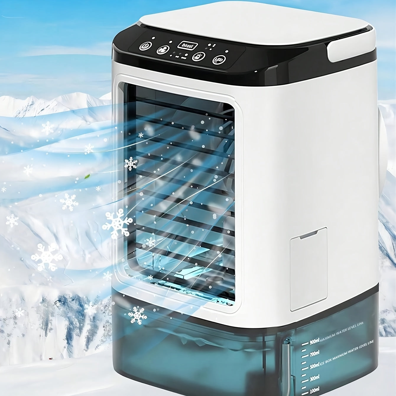 Condizionatore Portatile Mini Raffreddato ad Acqua – Alimentazione USB con Grande Serbatoio