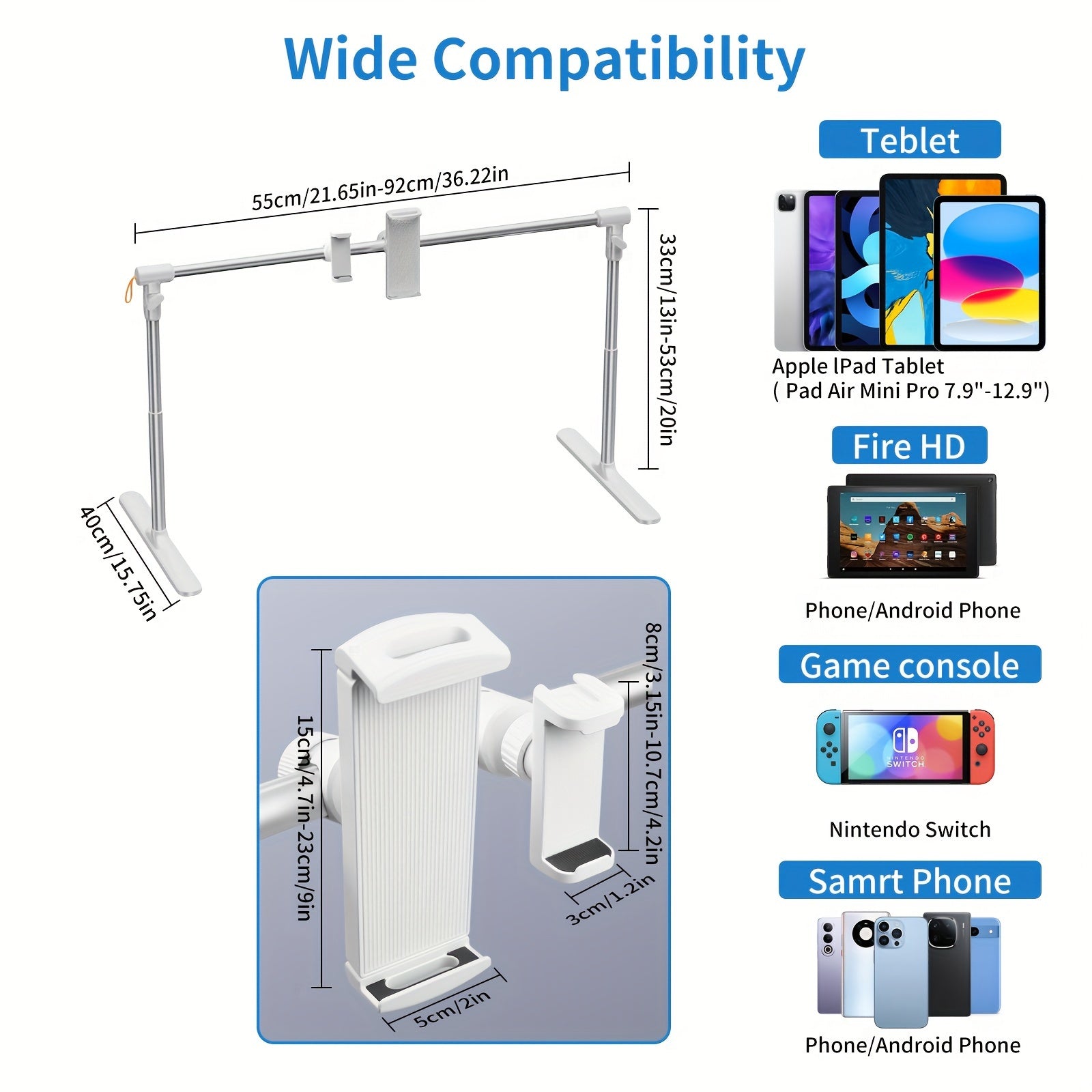 Supporto per Tablet RelaxHold – Comfortevole e Rilassato Senza Mani