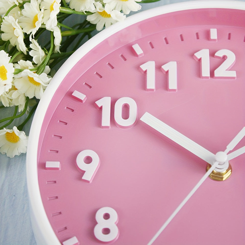 PinkTime Orologio da Parete Rosa - Moderno e Decorativo per Ogni Stanza