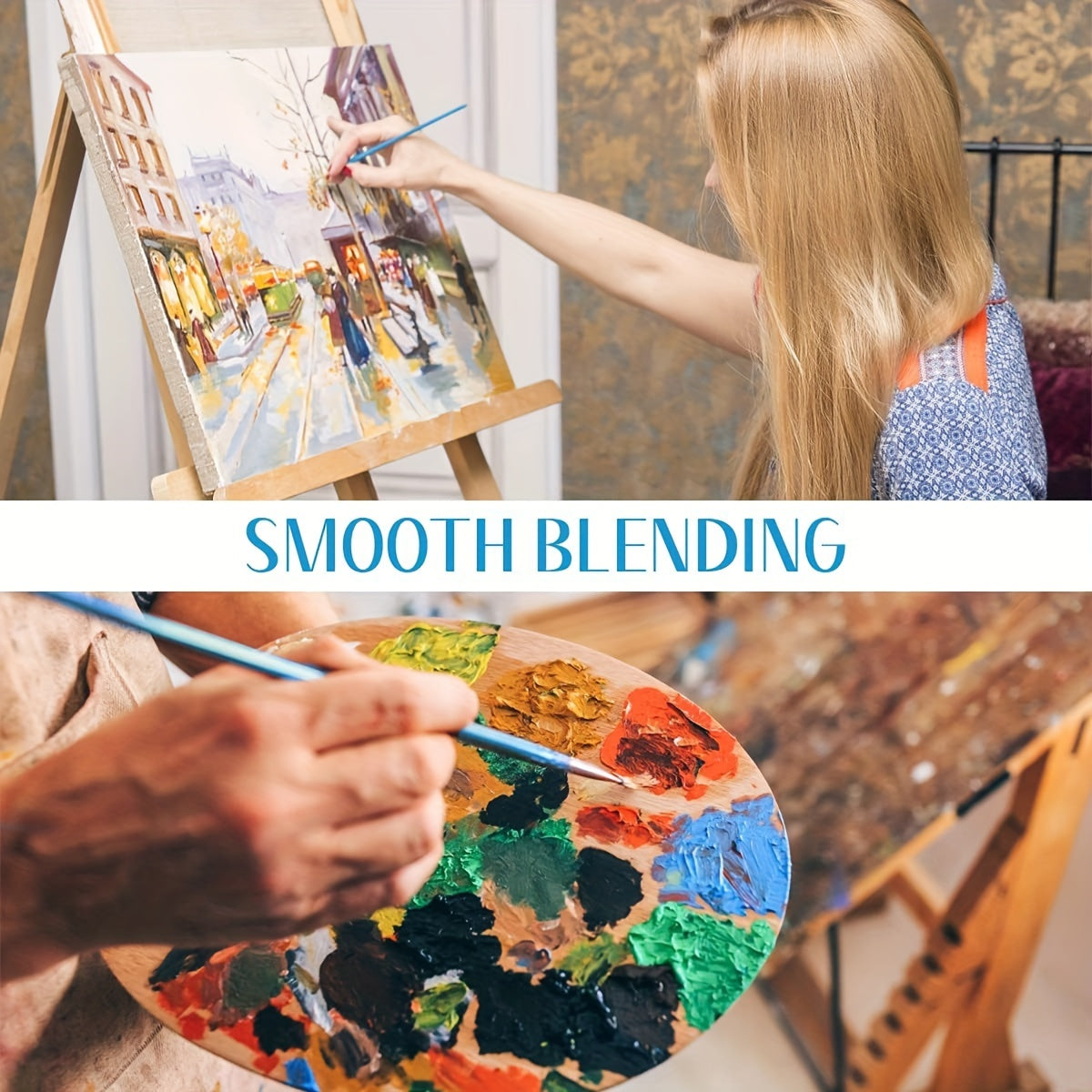 Set di Vernice Acrilica – 28 Pezzi, Inclusi 18 Colori di Vernice Acrilica e 10 Pennelli