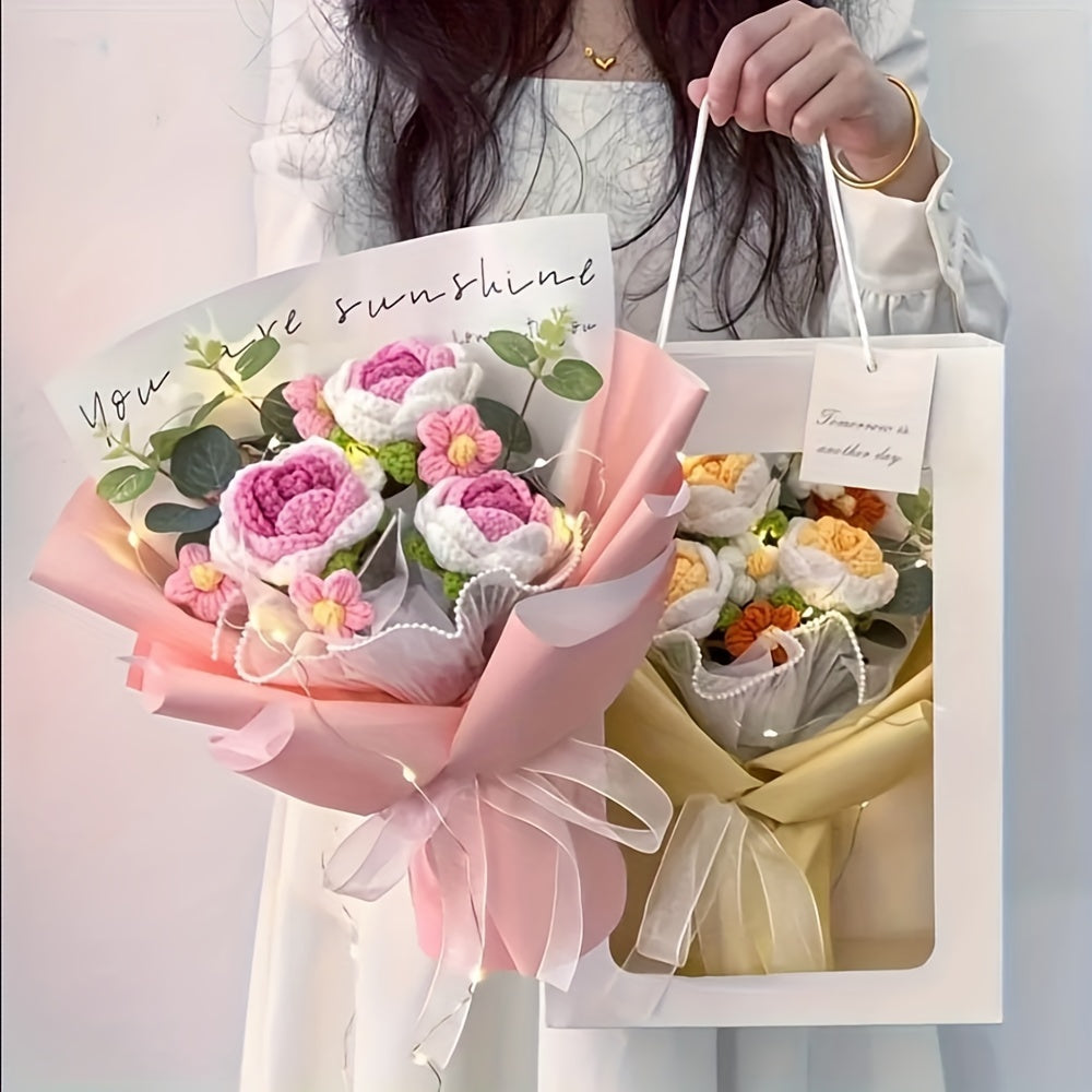 Bouquet di Fiori All'Uncinetto Fatto a Mano – Il Regalo Perfetto per la Festa della Mamma