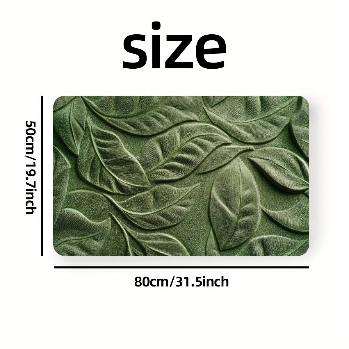 Tappetino da Bagno in Terra di Diatomee con Motivo di Foglie Verdi – Assorbente e Asciugatura Rapida