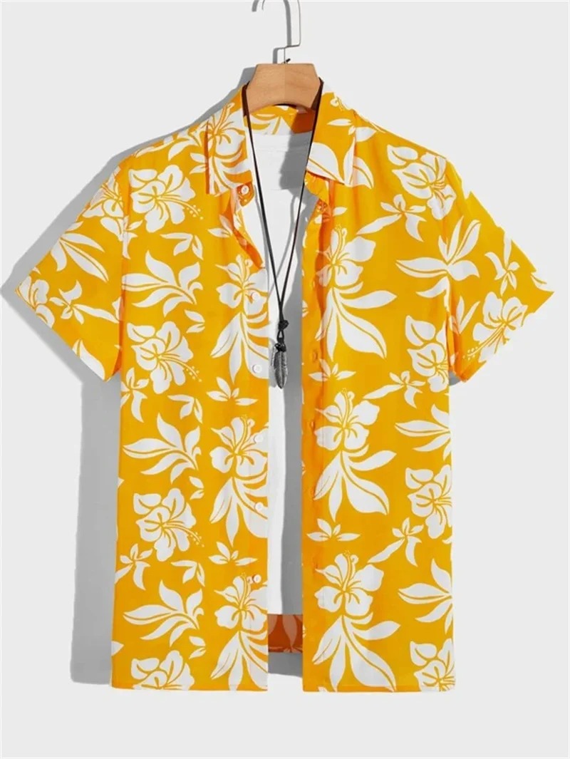 Camicia TropicWave con Stampa di Palma – Fresca e Stilos per Uomini